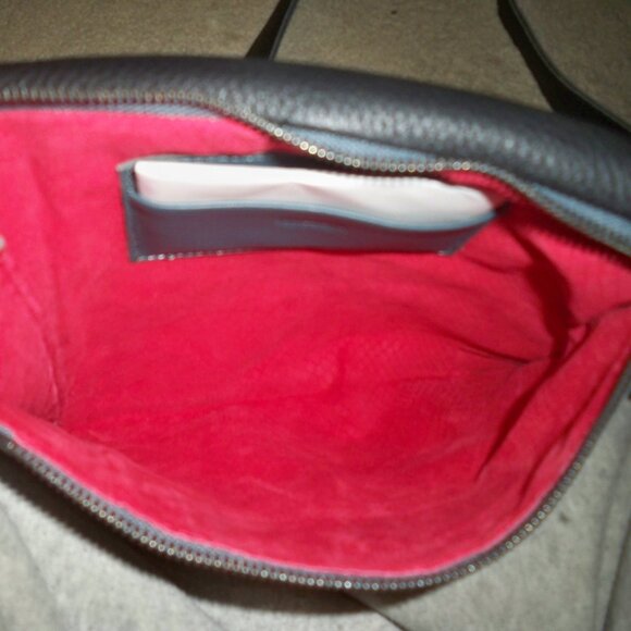 HAMMITT Montana Reversible Black Blue Medium Leather Crossbody , NWT $495!! - Picture 5 of 6